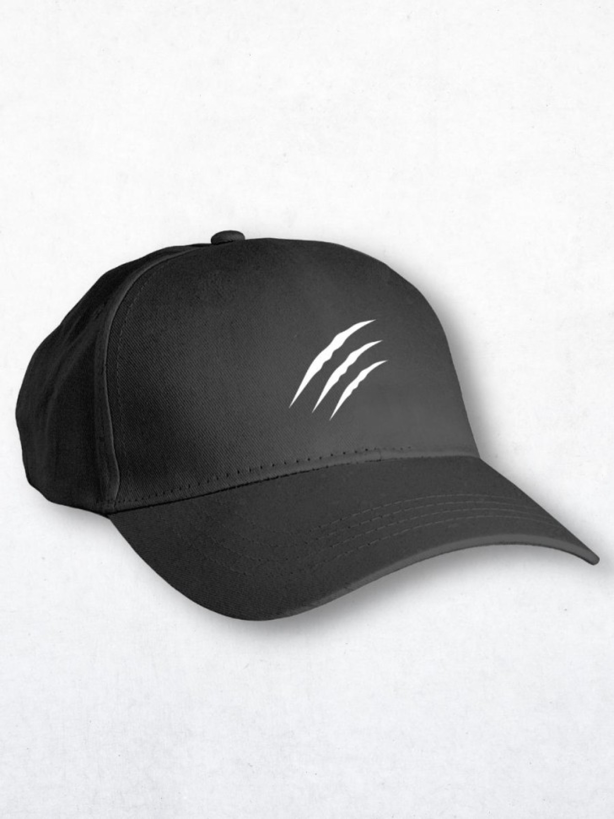 Бейсболка черная мужская женская летняя с принтом раны