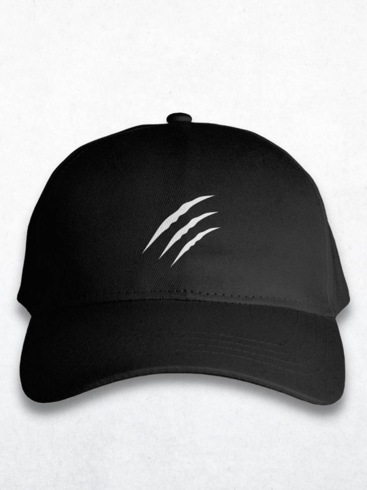 Бейсболка черная мужская женская летняя с принтом раны