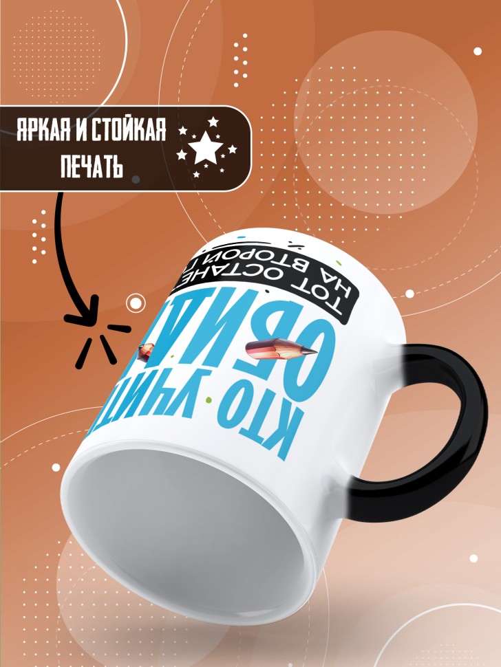 Кружка хамелеон с принтом учителю в подарок Кружка хамелеон с принтом учителю в подарок