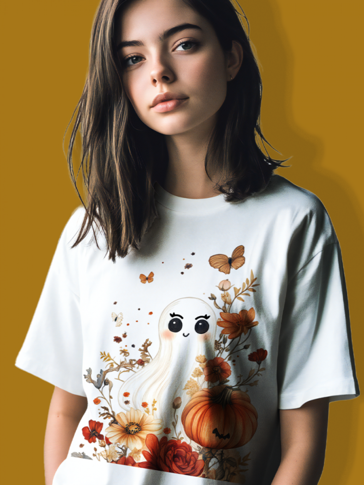 Футболка оверсайз с принтом "Милое приведение"