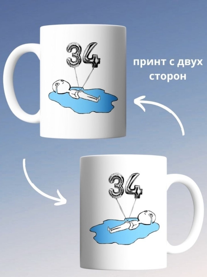 Кружка на день рождение 34 года в подарок коллеге подруге