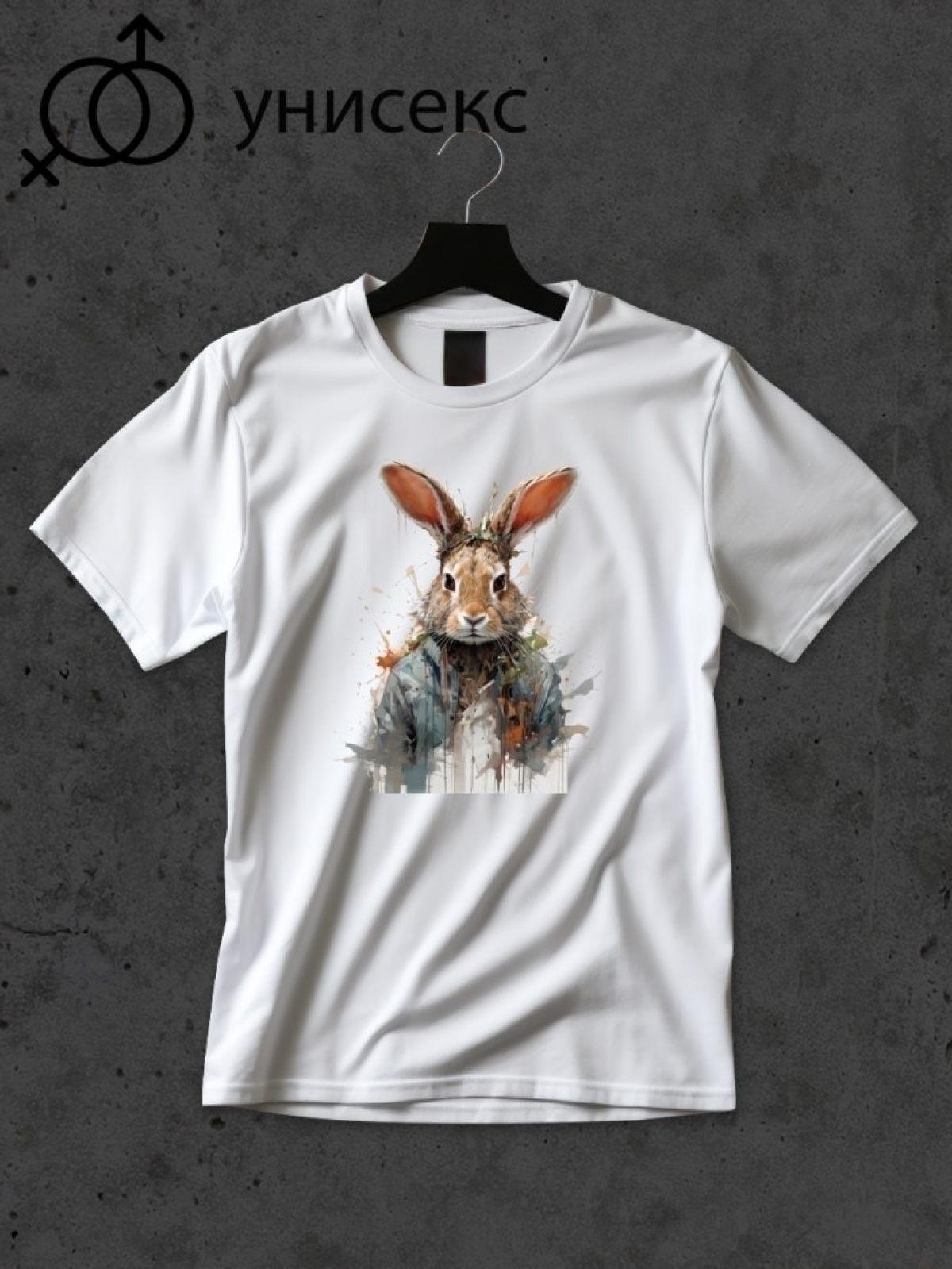 Футболка оверсайз с принтом зайка 4 Футболка оверсайз с принтом зайка 4