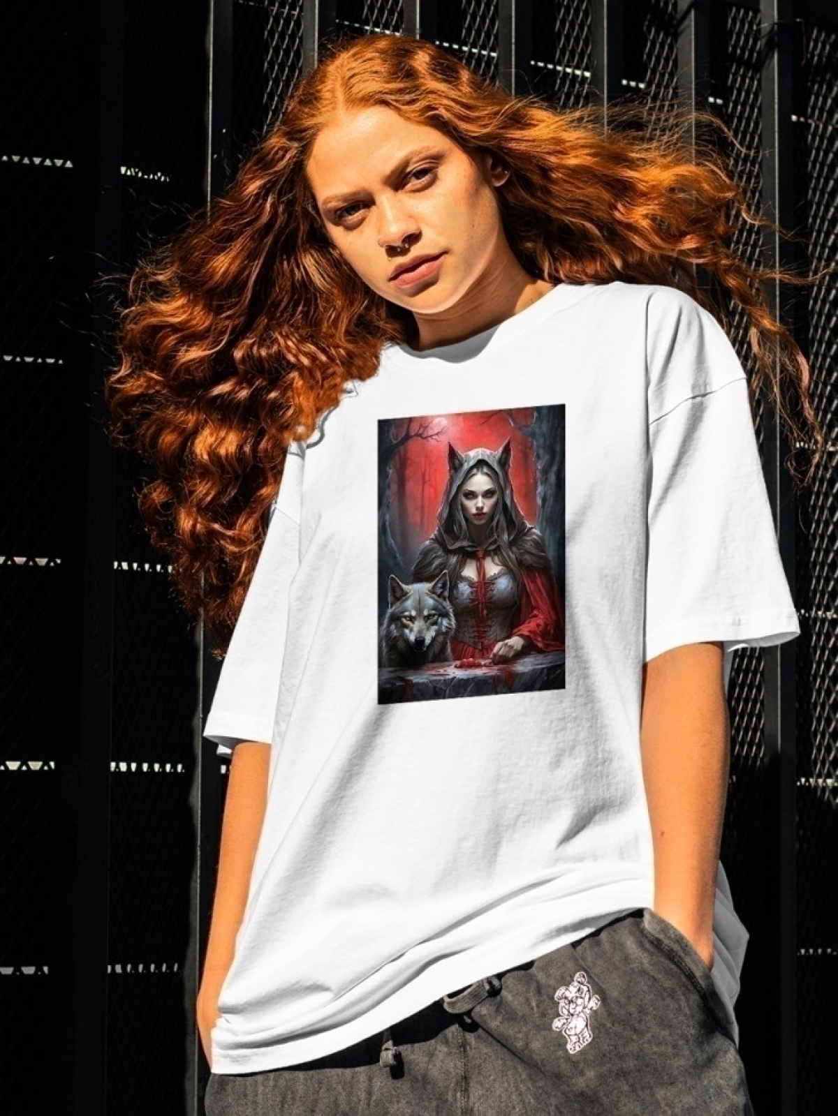 Футболка оверсайз принтом ведьма 3