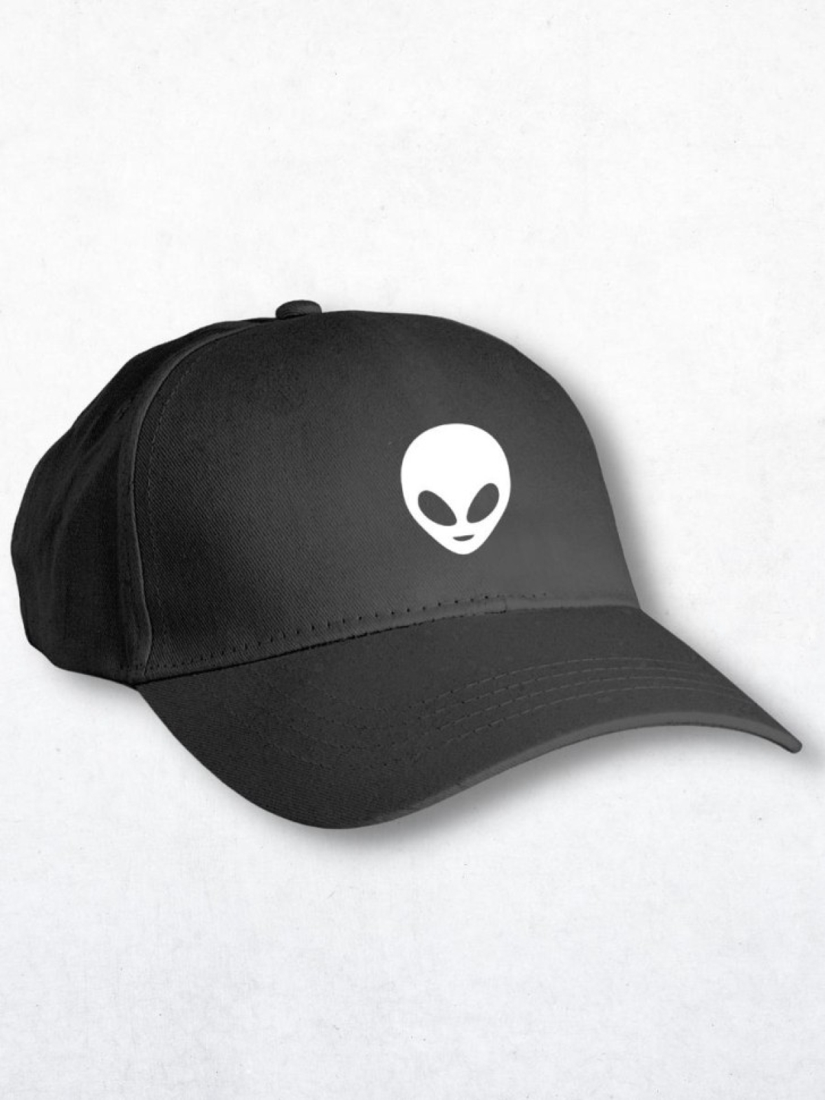 Бейсболка черная мужская женская летняя инопланетянин