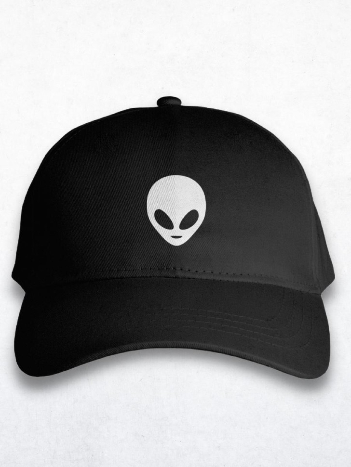 Бейсболка черная мужская женская летняя инопланетянин