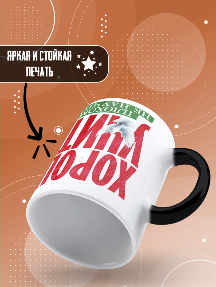 Кружка хамелеон с принтом учителю в подарок Кружка хамелеон с принтом учителю в подарок