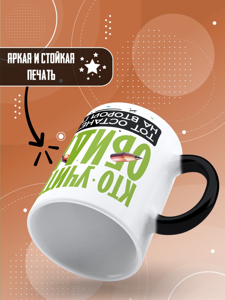 Кружка хамелеон с принтом учителю в подарок Кружка хамелеон с принтом учителю в подарок