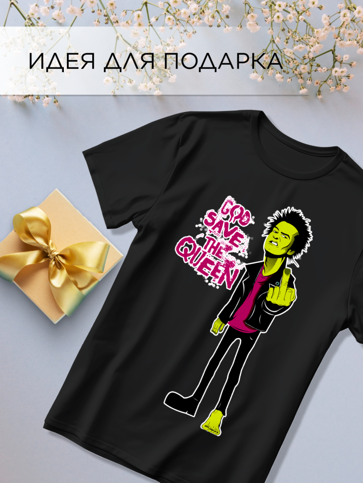 Футболка оверсайз универсальная с принтом Зеленый Футболка оверсайз универсальная с принтом Зеленый