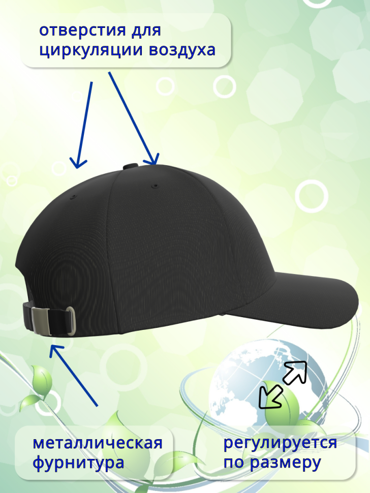 Бейсболка женская мужская кепка подарок принт ЛУЧШИЙ ЭКОЛОГ