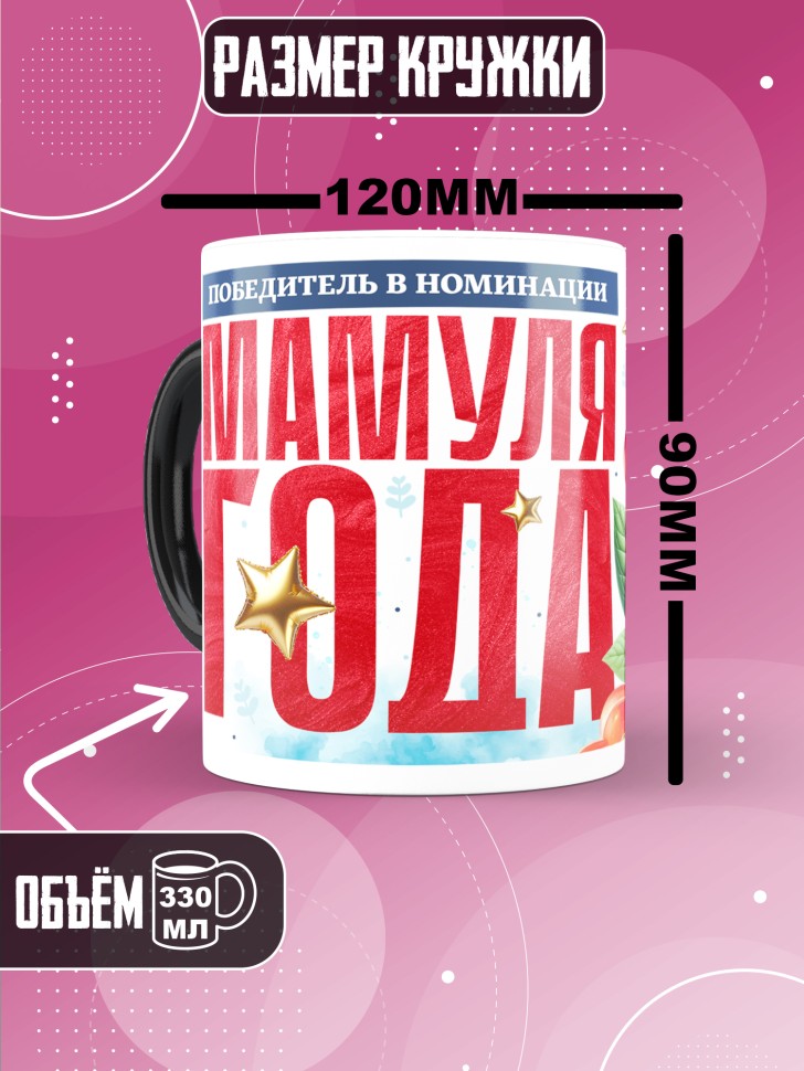 Кружка хамелеон с надписью любимой мамуле 