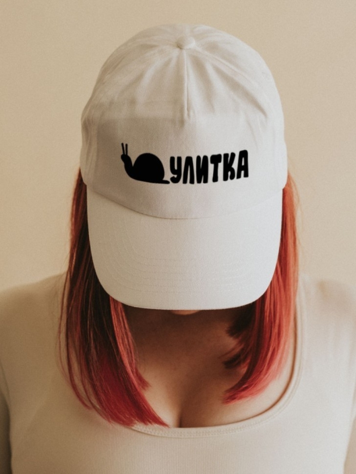 бейсболка с принтом улитка