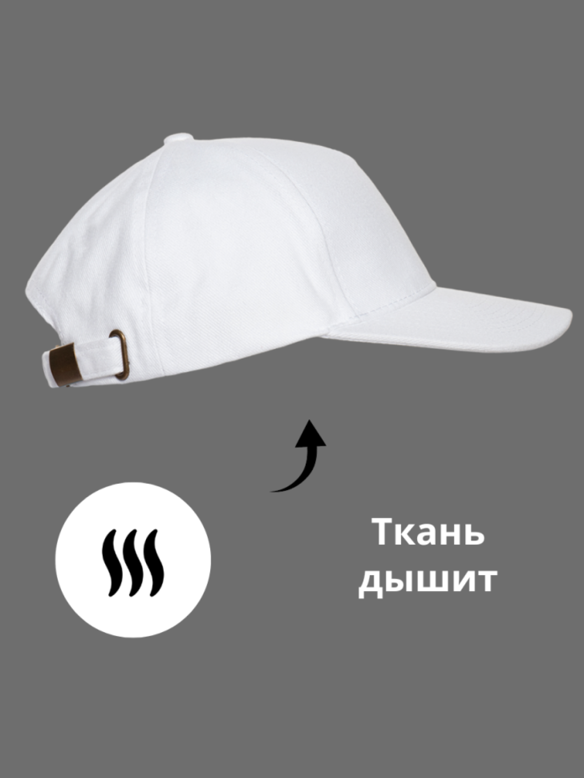 Бейсболка мужская женская кепка белая базовая без принта