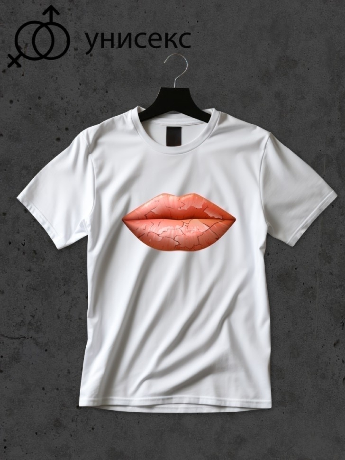 Футболка оверсайз с принтом губы 2 Футболка оверсайз с принтом губы 2