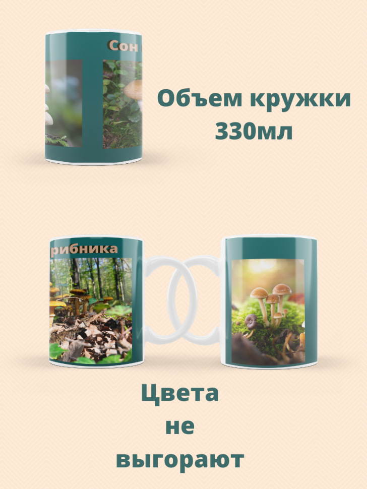 Кружка керамическая 330 мл подарок грибнику Кружка керамическая 330 мл подарок грибнику