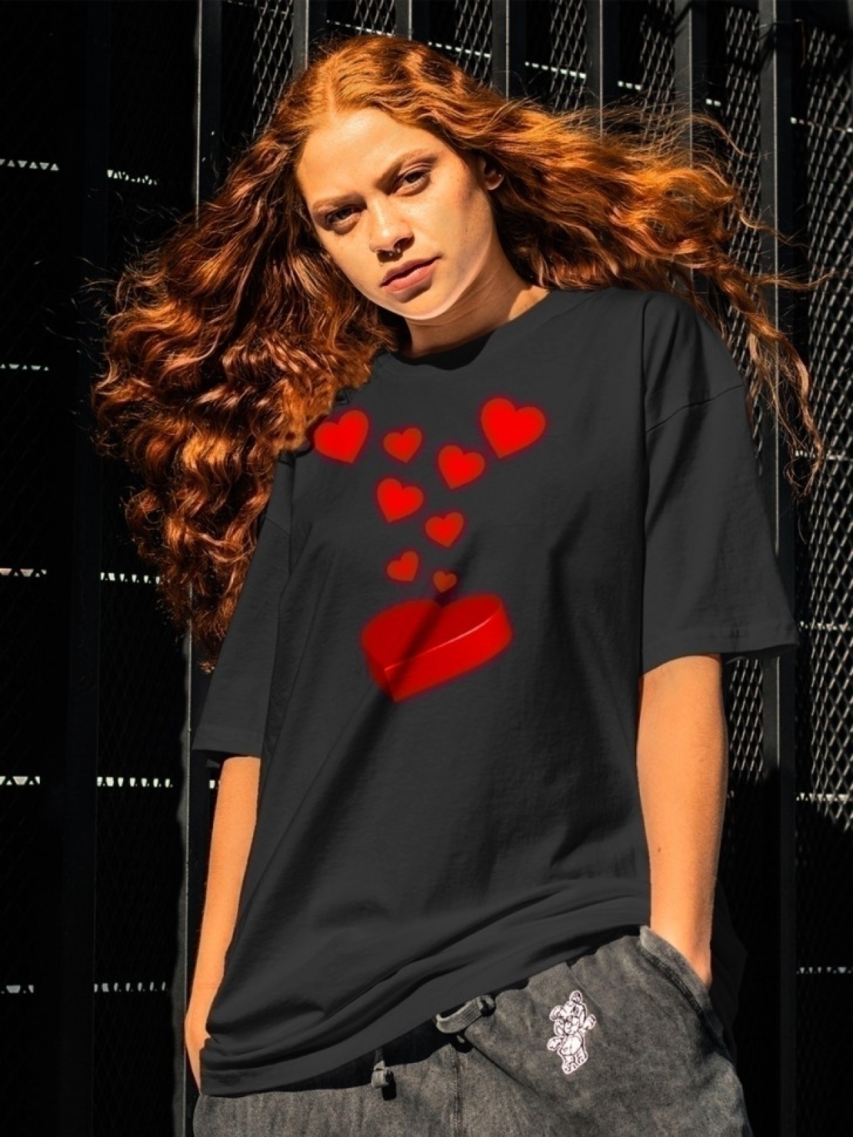 Футболка оверсайз любовь сердце 1