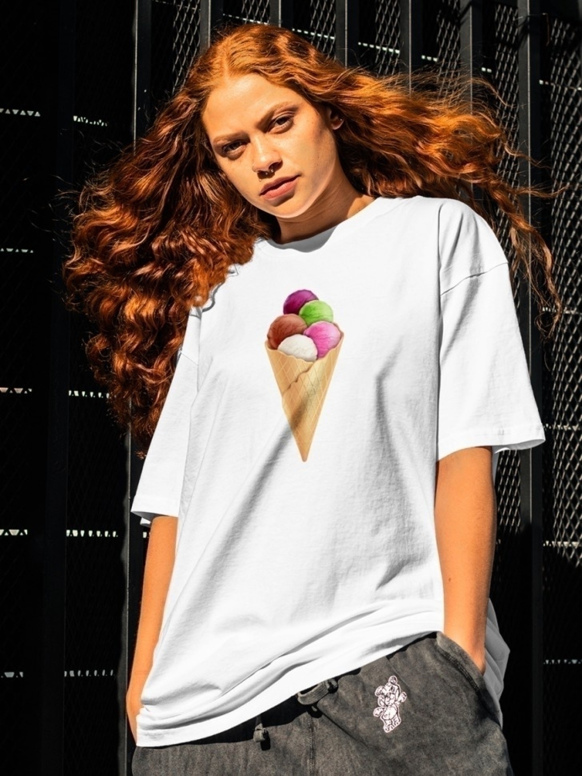 Футболка оверсайз с принтом мороженное 6 Футболка оверсайз с принтом мороженное 6