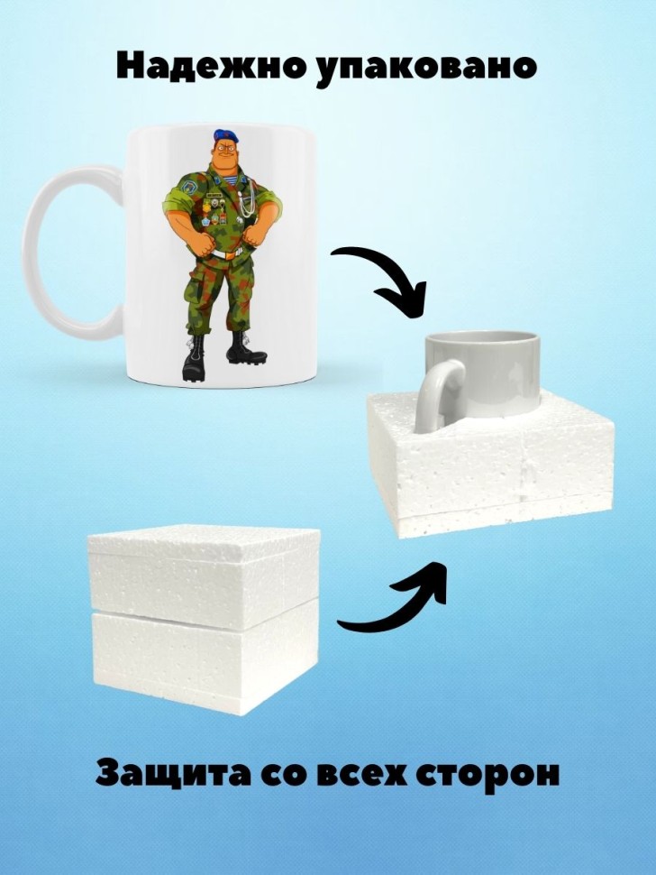 Кружка подарок десантнику на день ВДВ 2 августа вдвшнику