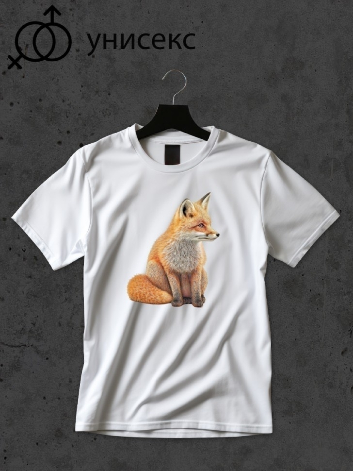 Футболка оверсайз принтом лиса 3