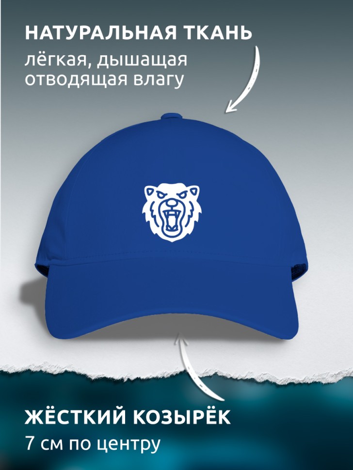 Бейсболка хлопок синяя мужская летняя с принтом Царь зверей Бейсболка хлопок синяя мужская летняя с принтом Царь зверей