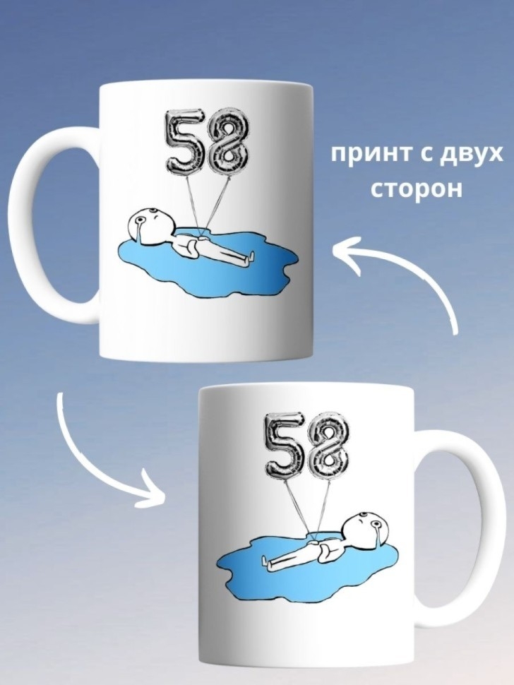 Кружка на день рождение 58 лет чашка в подарок коллеге Кружка на день рождение 58 лет чашка в подарок коллеге