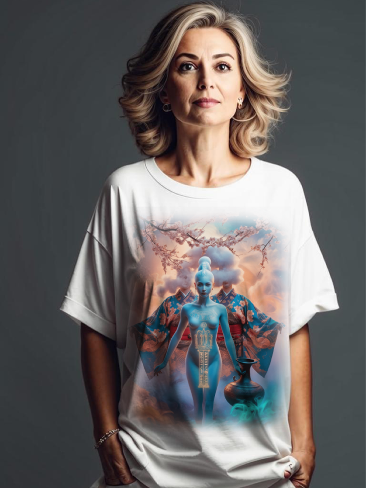 Футболка оверсайз белая унисекс Водолей