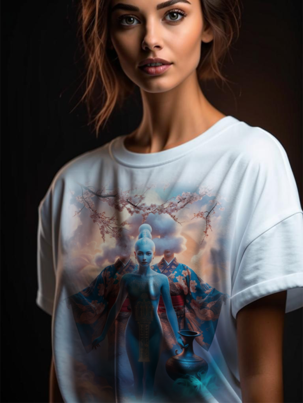 Футболка оверсайз белая унисекс Водолей