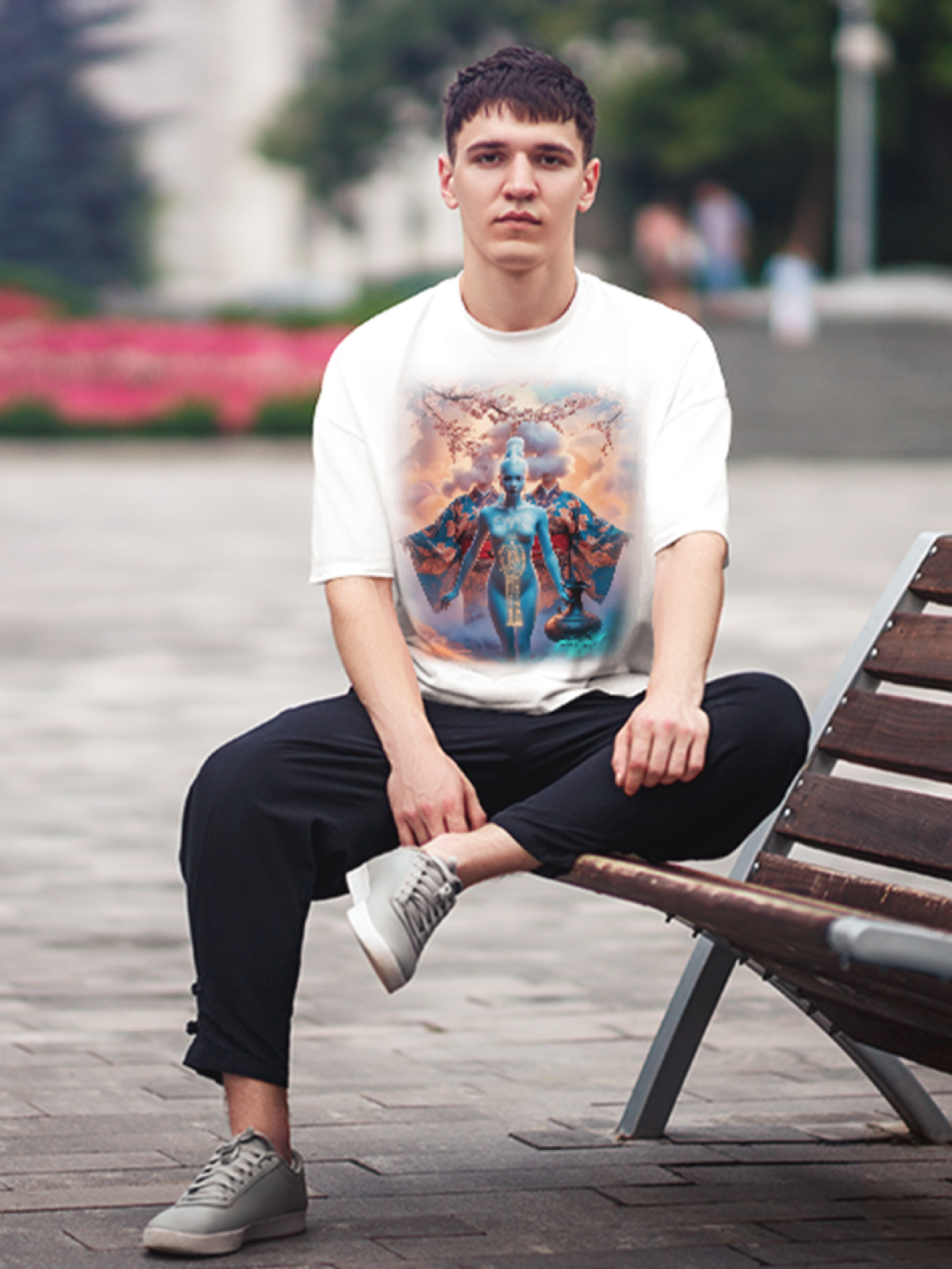 Футболка оверсайз белая унисекс Водолей