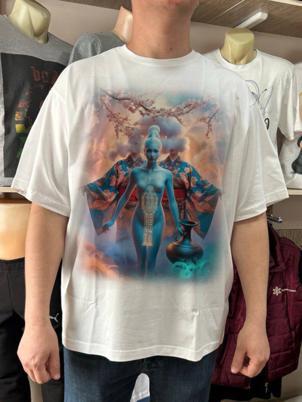 Футболка оверсайз белая унисекс Водолей