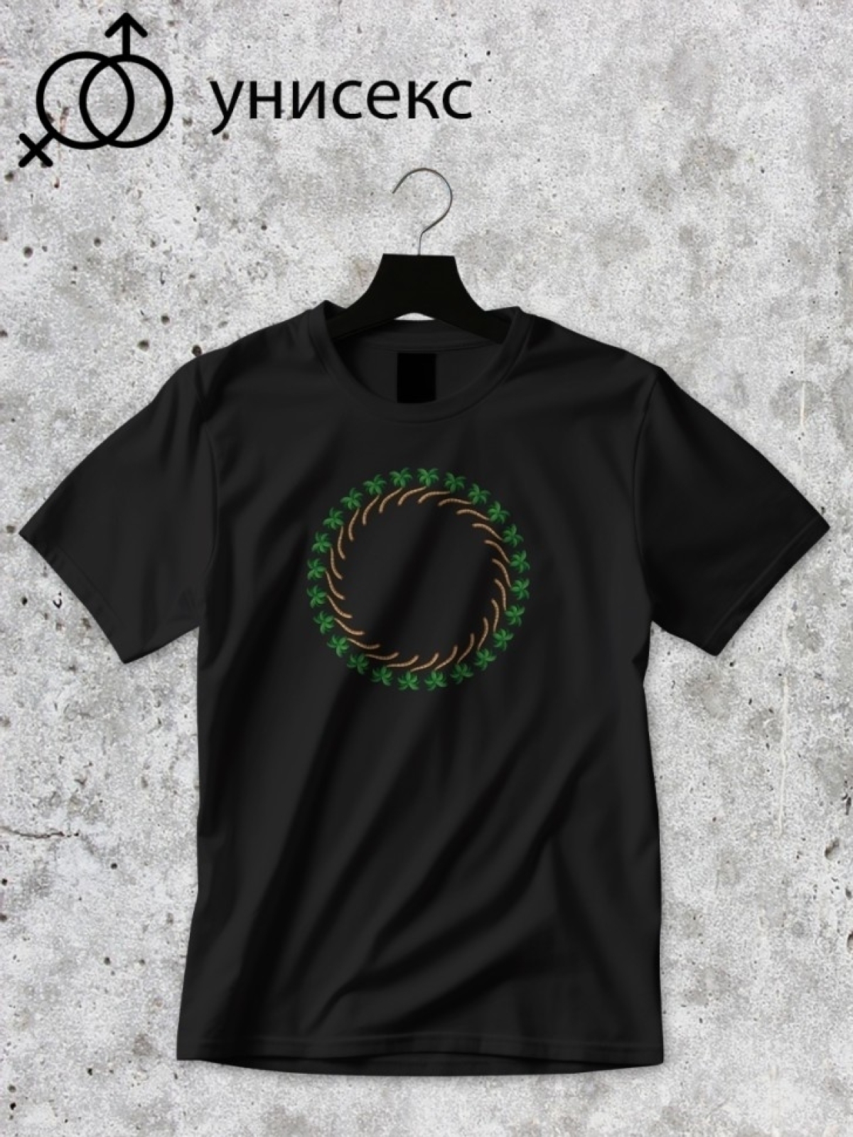 Футболка оверсайз принтом пальма 2