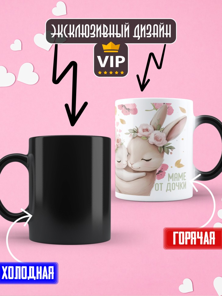 Кружка хамелеон маме в подарок от дочери 