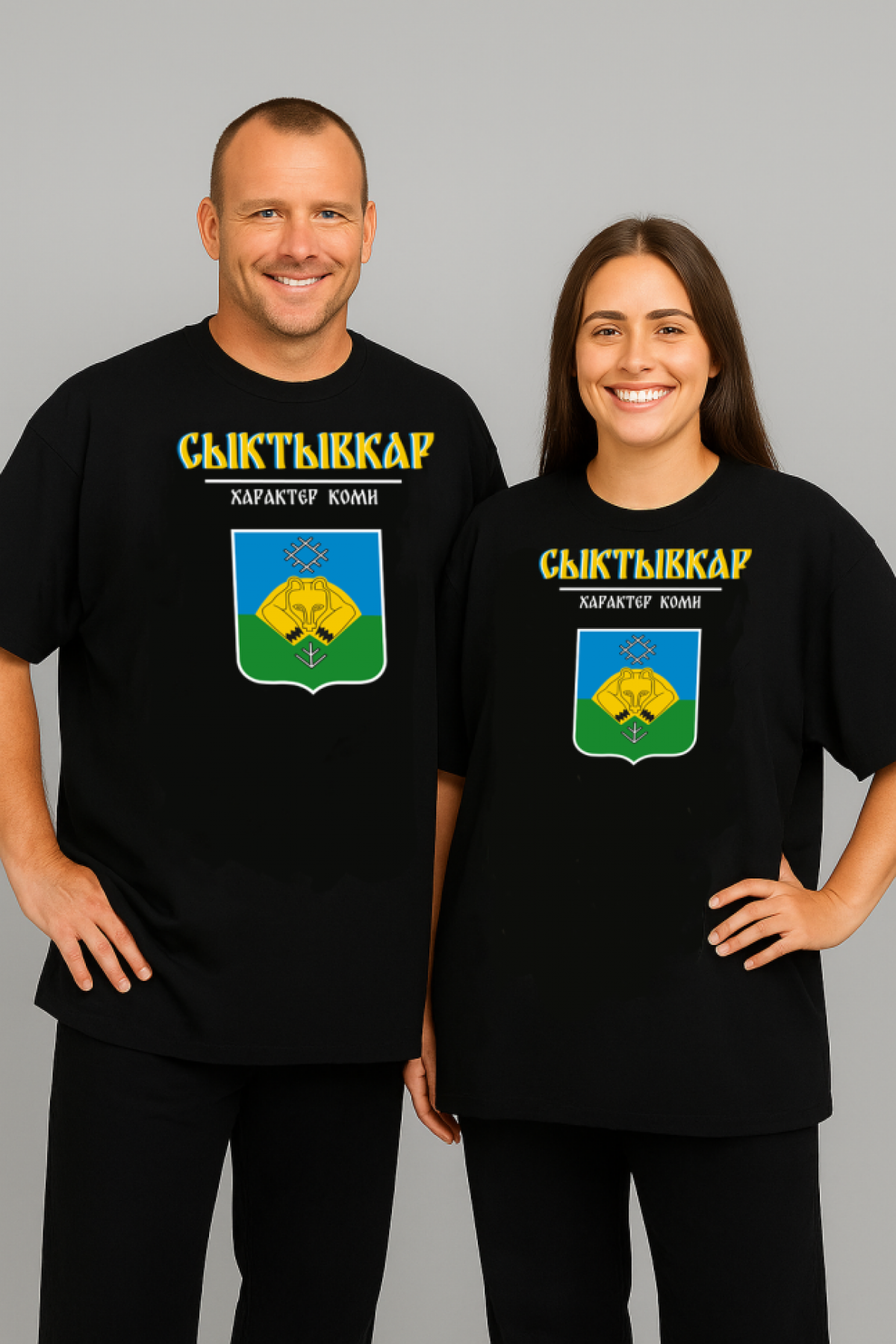 Футболка оверсайз с гербом Сыктывкар 2 Футболка оверсайз с гербом Сыктывкар 2