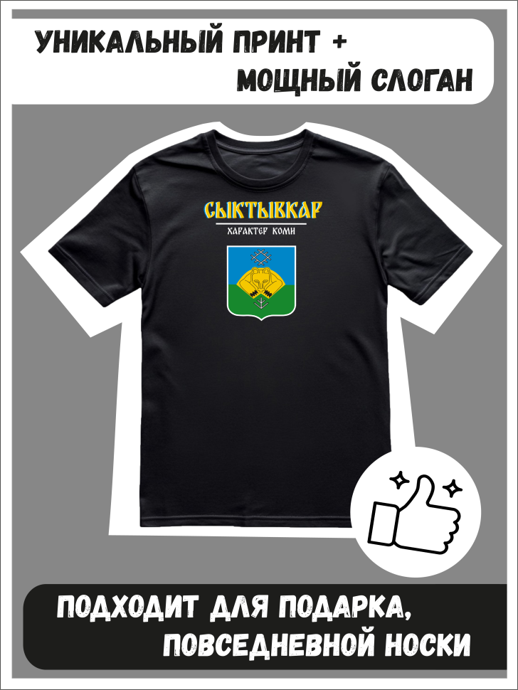 Футболка оверсайз с гербом Сыктывкар 2
