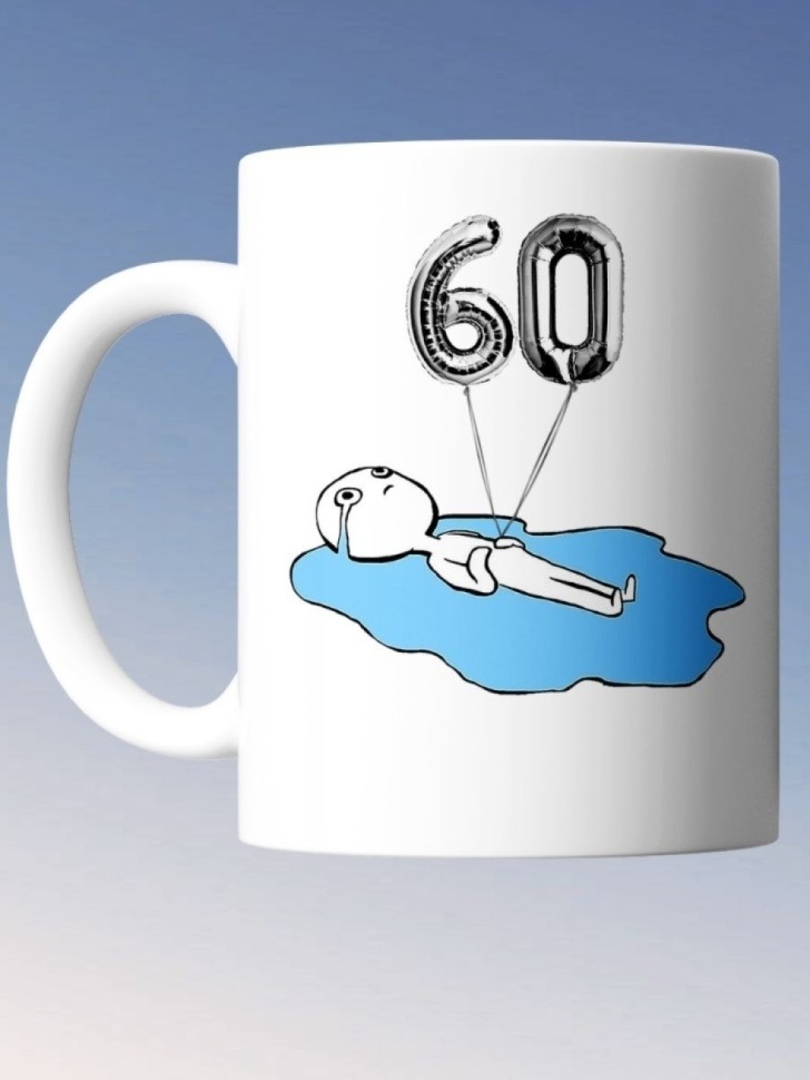 Кружка на день рождение 60 лет чашка в подарок коллеге