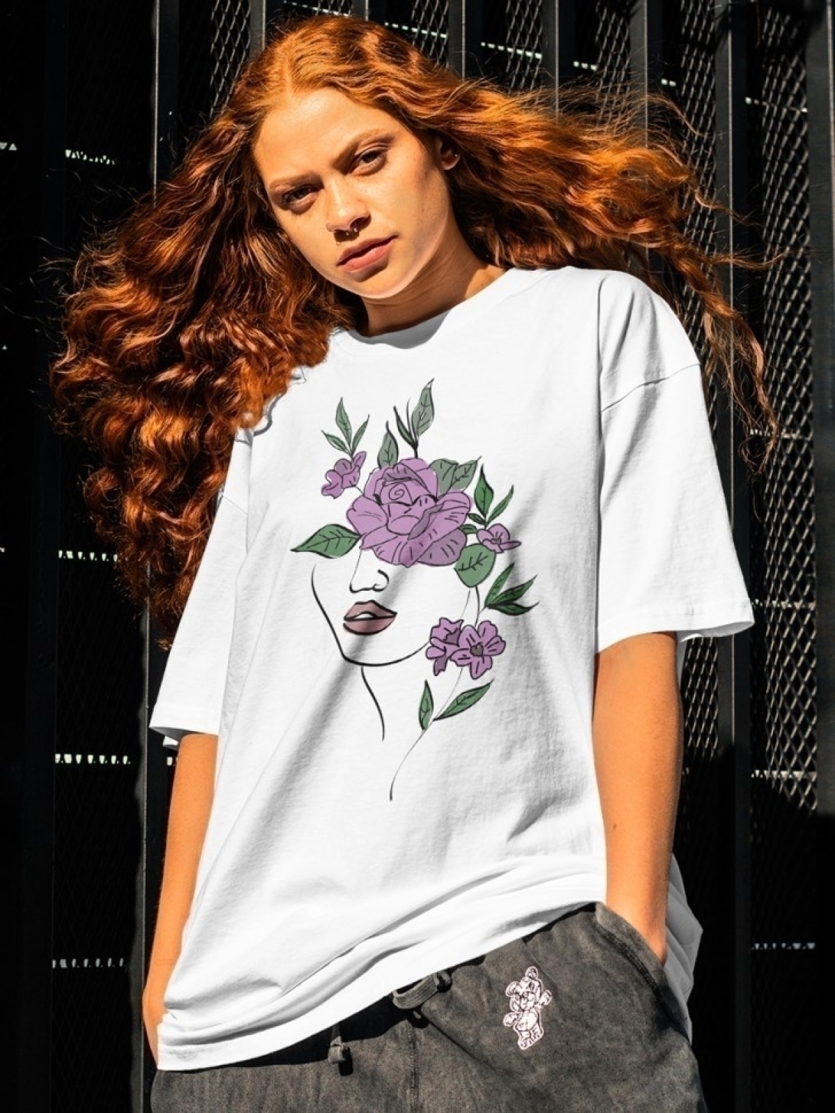 Футболка оверсайз с принтом губы 6 Футболка оверсайз с принтом губы 6