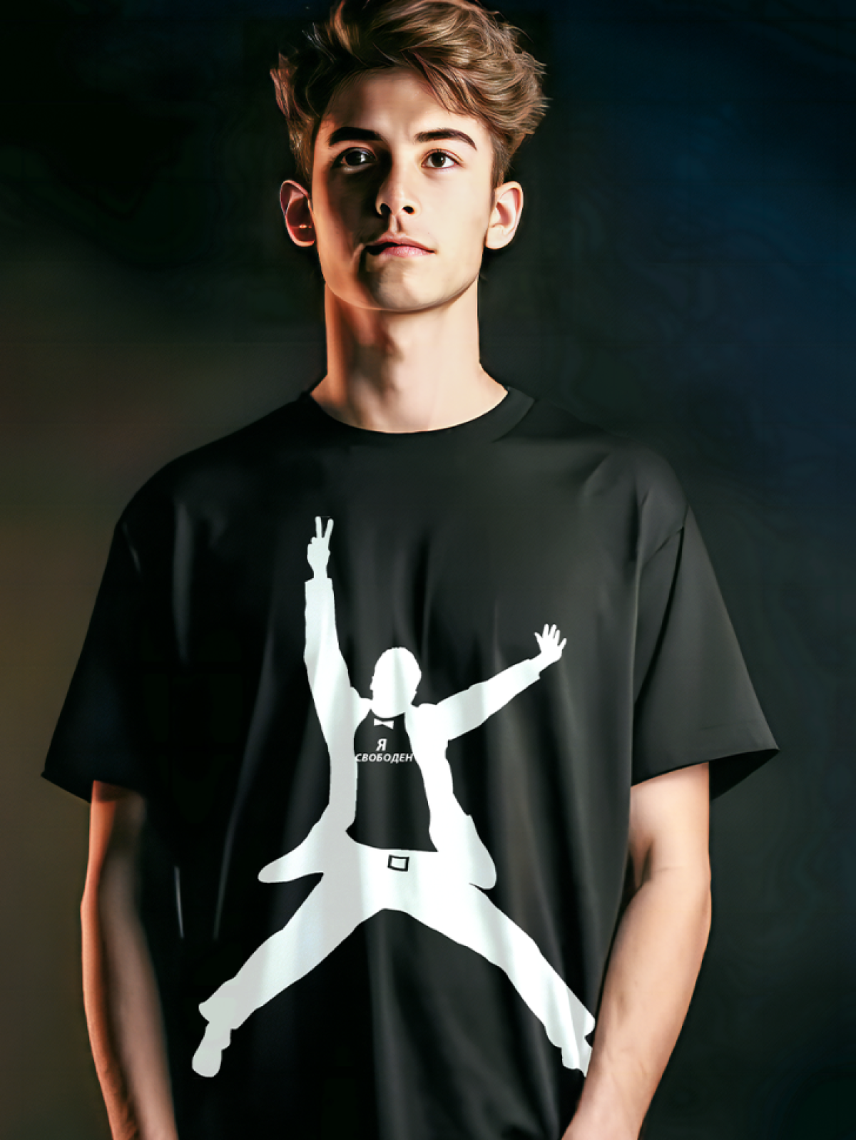 Футболка оверсайз в подарок "Я свободен"