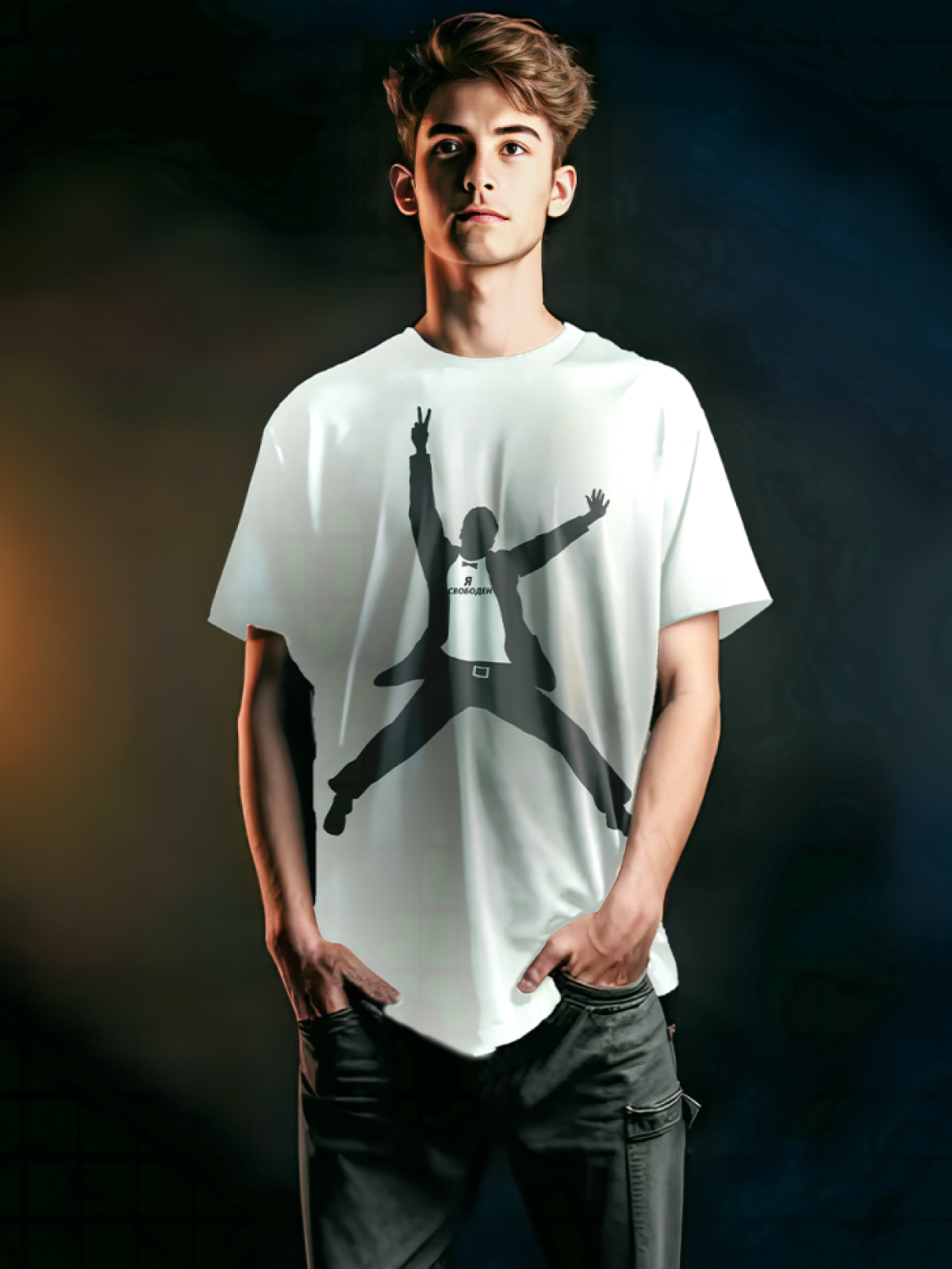 Футболка оверсайз в подарок "Я свободен" 