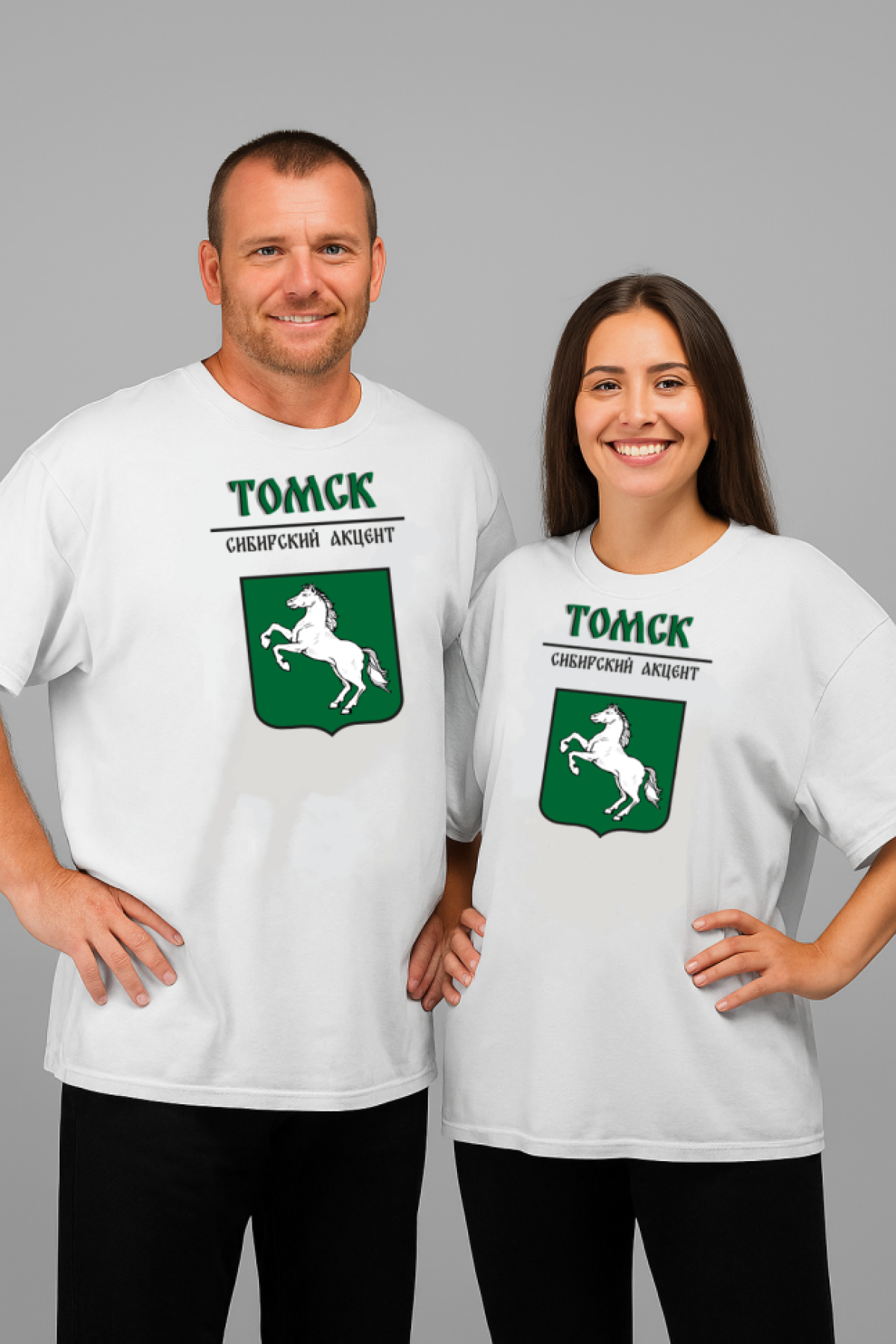 Футболка оверсайз с гербом Томск 1 Футболка оверсайз с гербом Томск 1