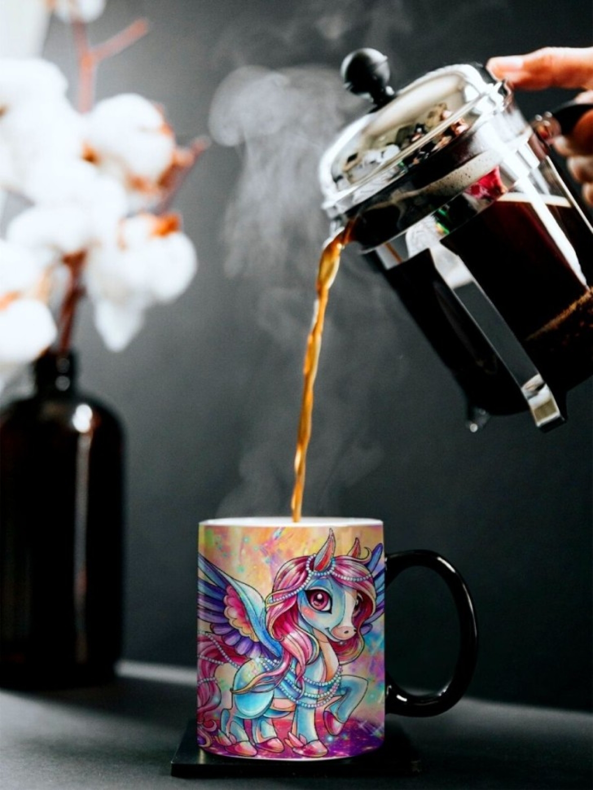 Кружка хамелеон Радужный пони единорог Кружка хамелеон Радужный пони единорог