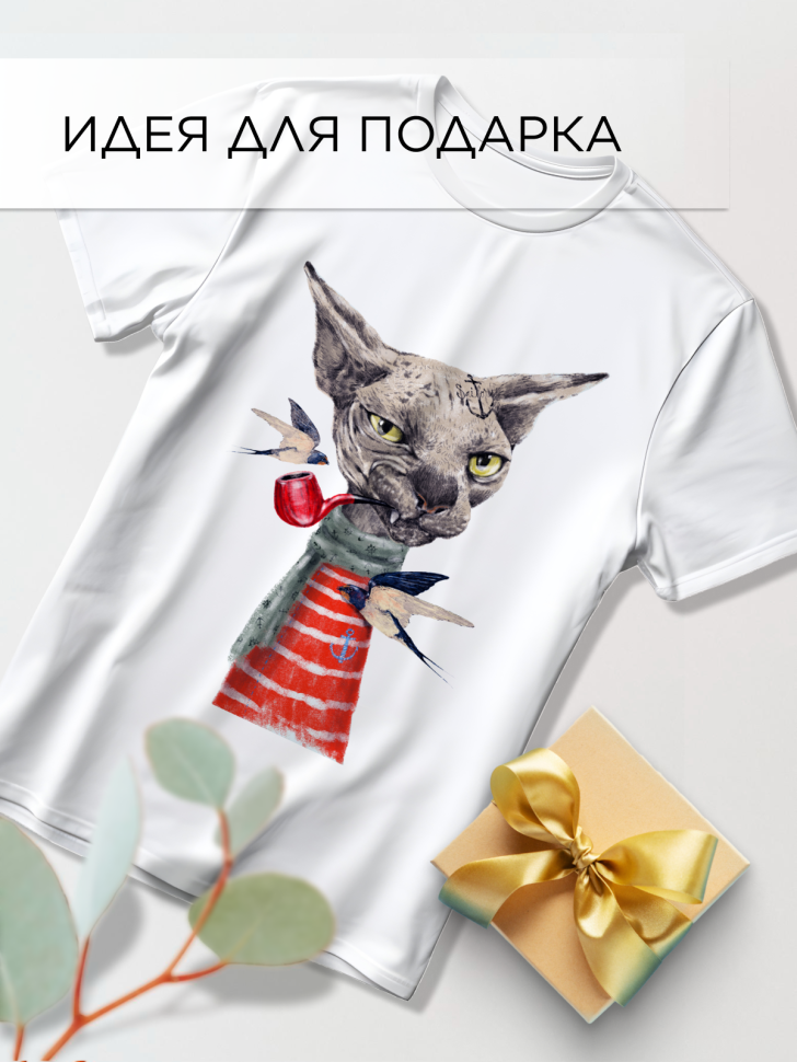 Футболка оверсайз универсальная с принтом Котяра