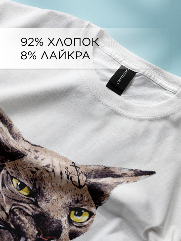 Футболка оверсайз универсальная с принтом Котяра