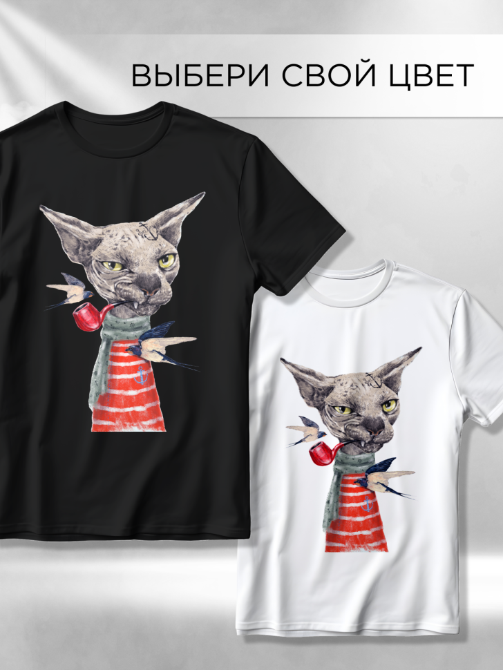 Футболка оверсайз универсальная с принтом Котяра
