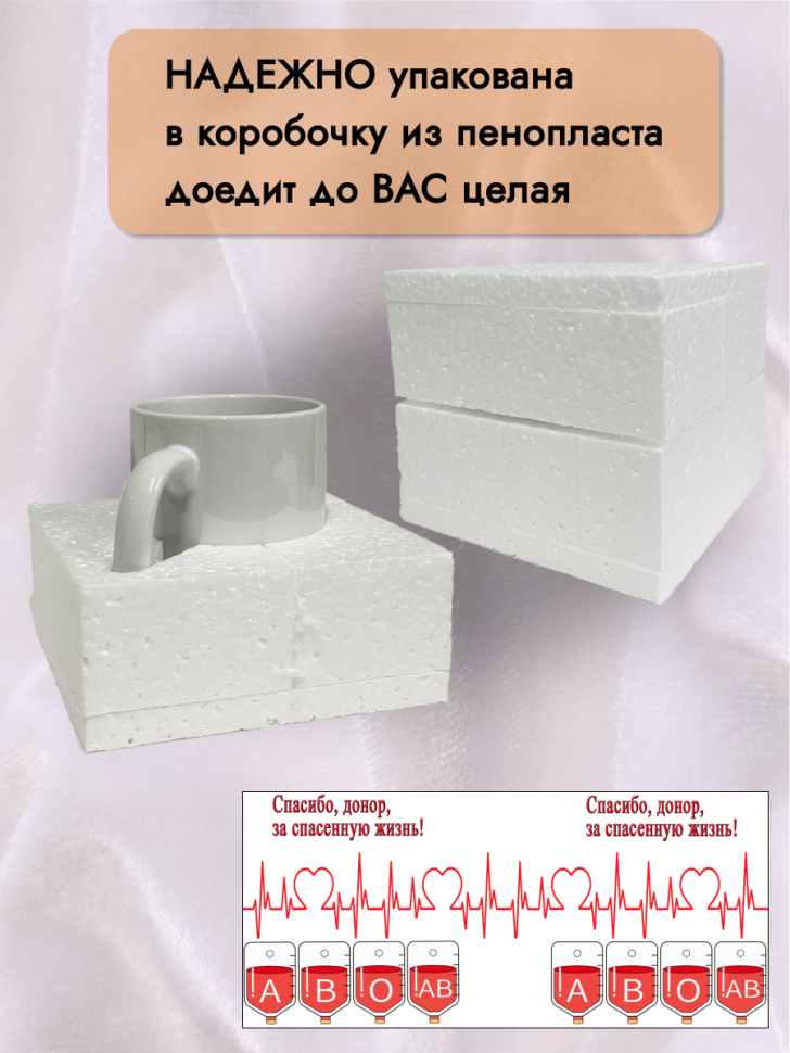 Кружка керамическая 20 апреля 14 июня День донора крови