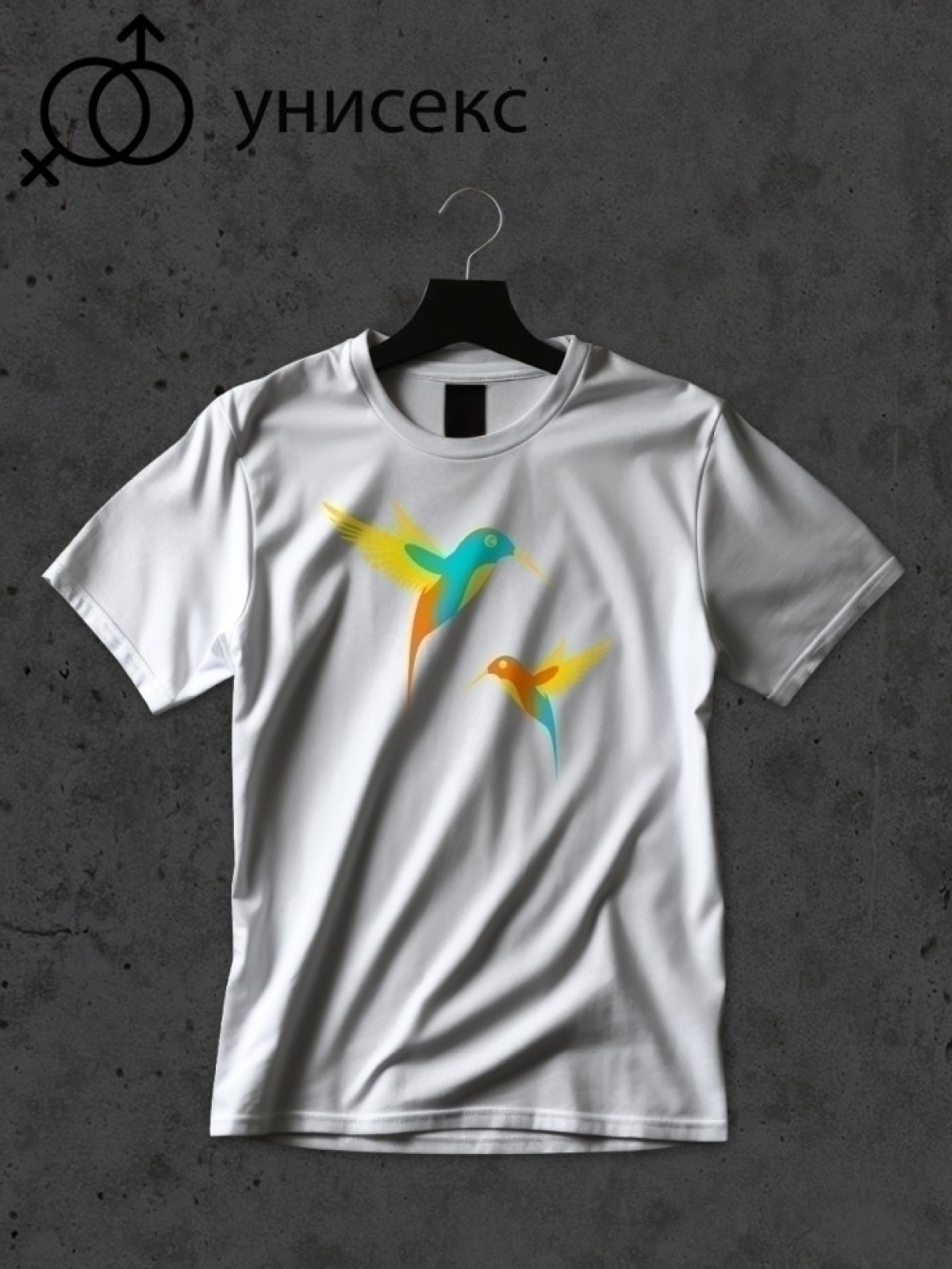 Футболка оверсайз принтом птица 4 Футболка оверсайз принтом птица 4
