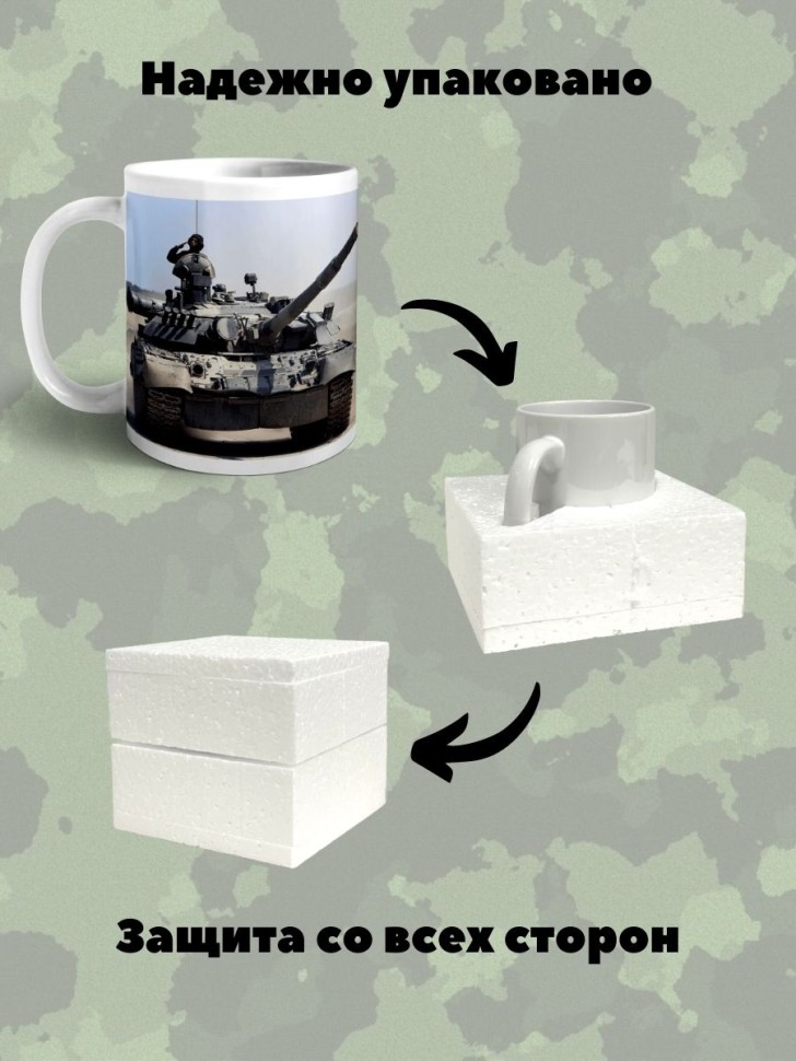 Кружка с танком Чашка Танкист подарок сувенир мужчине