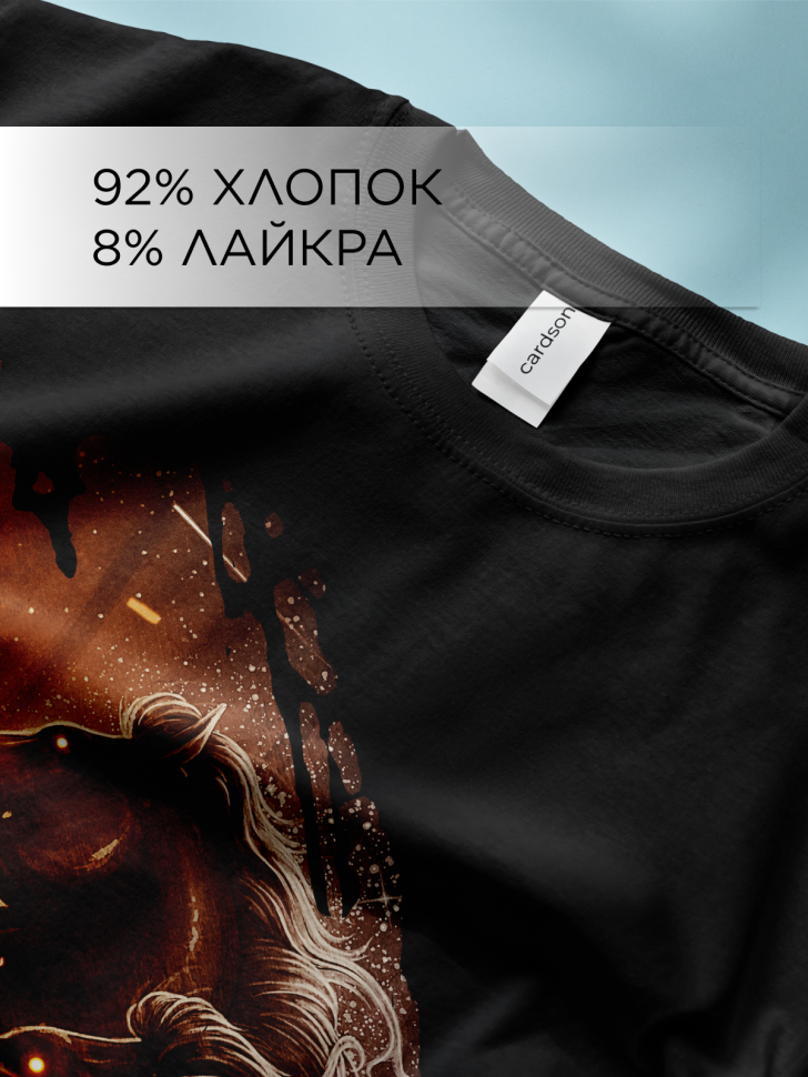 Футболка оверсайз универсальная с принтом Кони