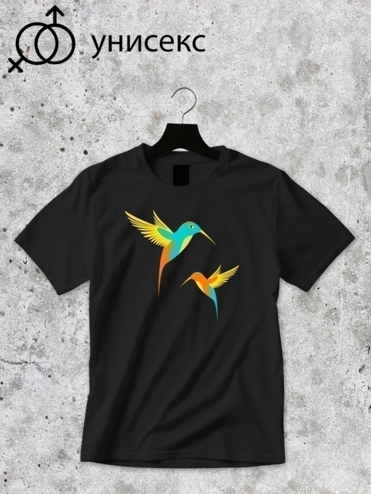 Футболка оверсайз принтом птица 4