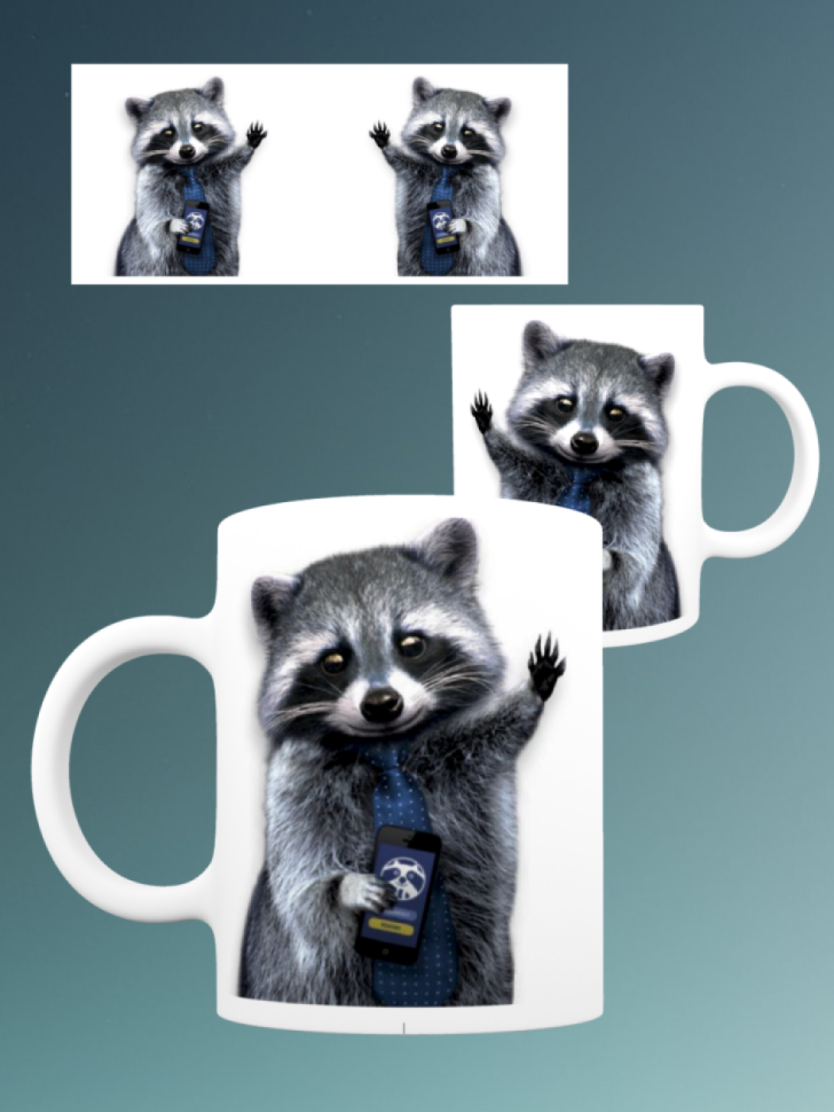 Кружка керамическая большая для чая с принтом