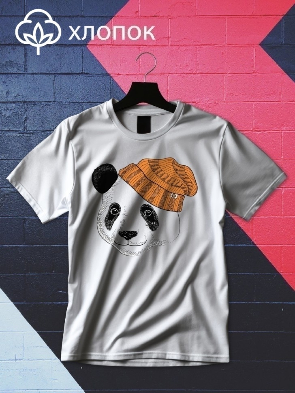Футболка оверсайз с принтом панда