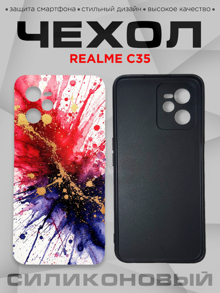 Чехол для смартфона Realme C35 силиконовый 