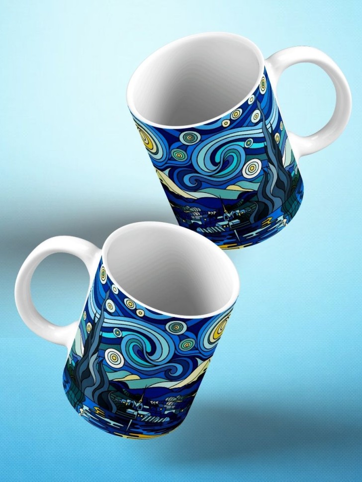 Кружка Ван Гог Звездная ночь Чашка для чая кофе сувенирная